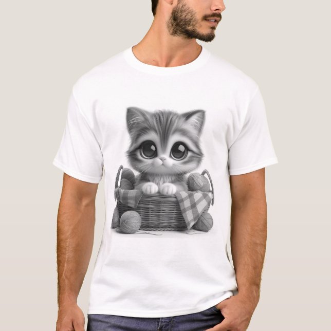 Camiseta de un gato lindo (Anverso)