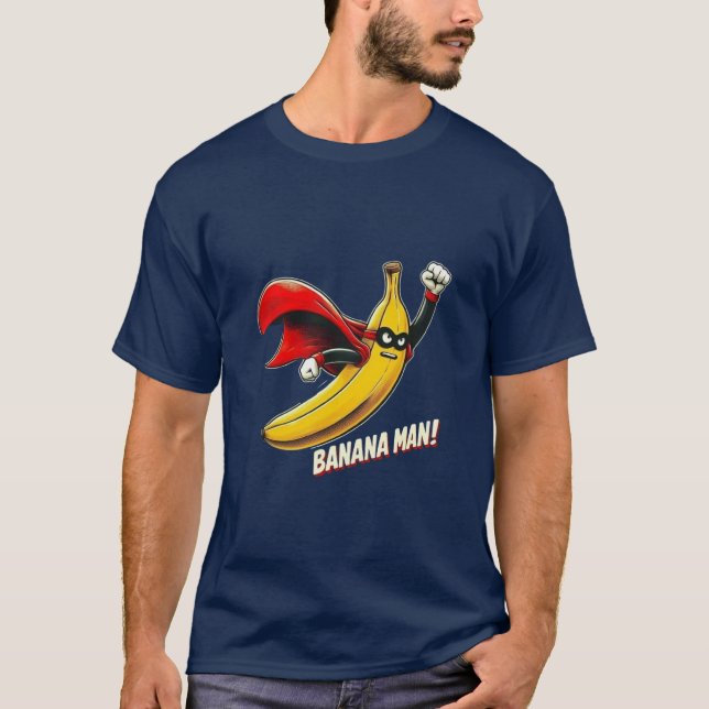 Camiseta de un hombre bananero superhéroe (Anverso)