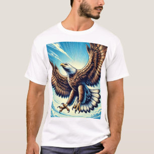 camiseta de un hombre con la imagen de un águila f