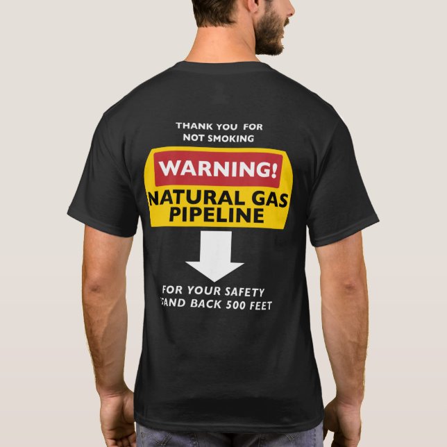 Camiseta de un hombre de gas natural de 500 pies (Reverso)