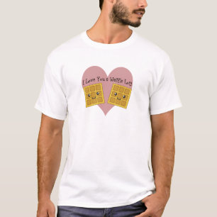 Camiseta De un Kawaii te amo galletas lindas de la porción