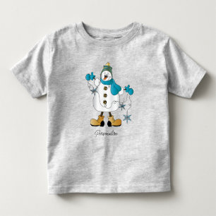 Camiseta de un niño pequeño Navidad azul