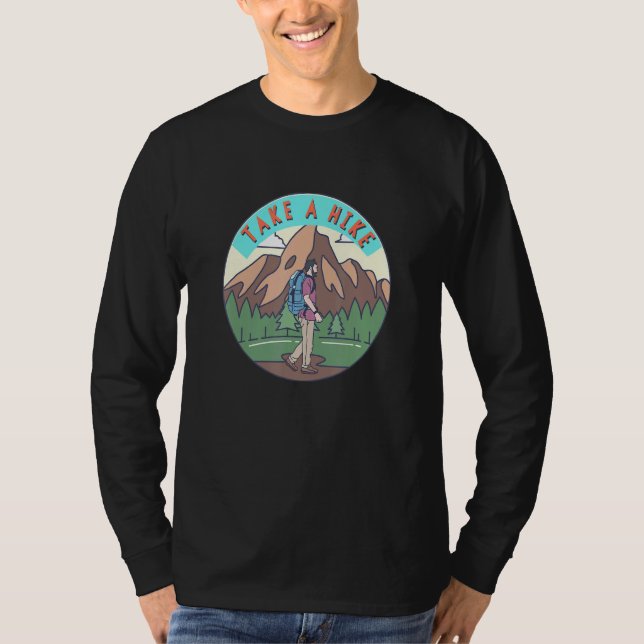Camiseta Dé Un Paseo Por La Naturaleza Camping Adventure Hi (Anverso)