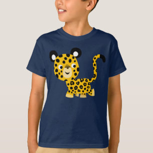 Camiseta de un Personalizado sonriente leopardo in