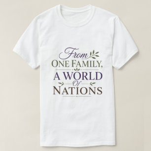 Camiseta De Una Familia Un Mundo De Naciones Verdad Bíblica