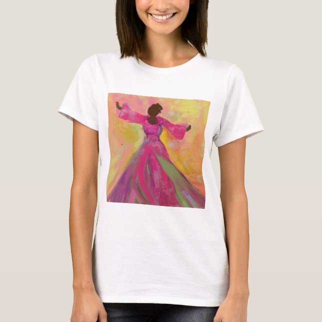 Camiseta de una mujer africana bailando (Anverso)