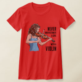 Camiseta de una niña con un violín