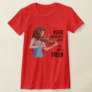 Camiseta de una niña con un violín