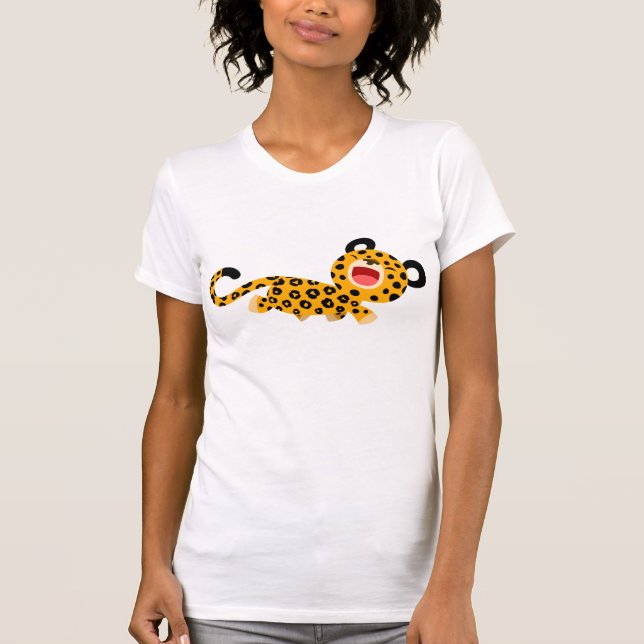 Camiseta de una Personalizado cariñosa leopardo (Anverso)
