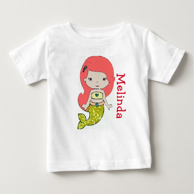 Camiseta de una pieza personalizada de sirena para (Anverso)
