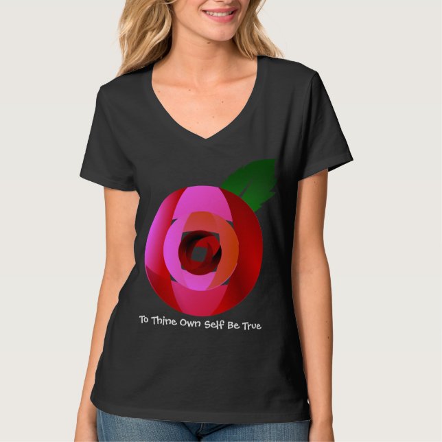 Camiseta de una rosa moderna (Anverso)