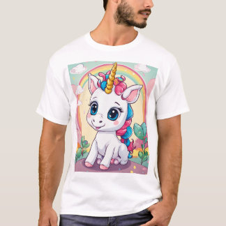 Camiseta de unicornio adorable: comodidad mágica p