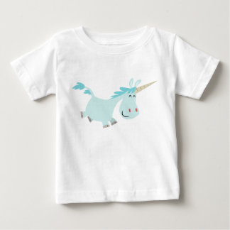 Camiseta de unicornio de bebé de Personalizado azu