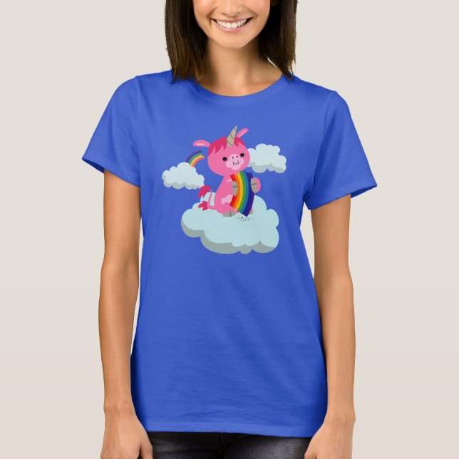Camiseta de unicornio de la Personalizado que come (Anverso)