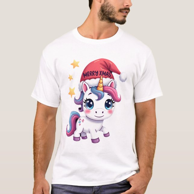 Camiseta de Unicornio de Navidad (2) (Anverso)