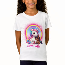 Camiseta de unicornio de raza mixta birracial