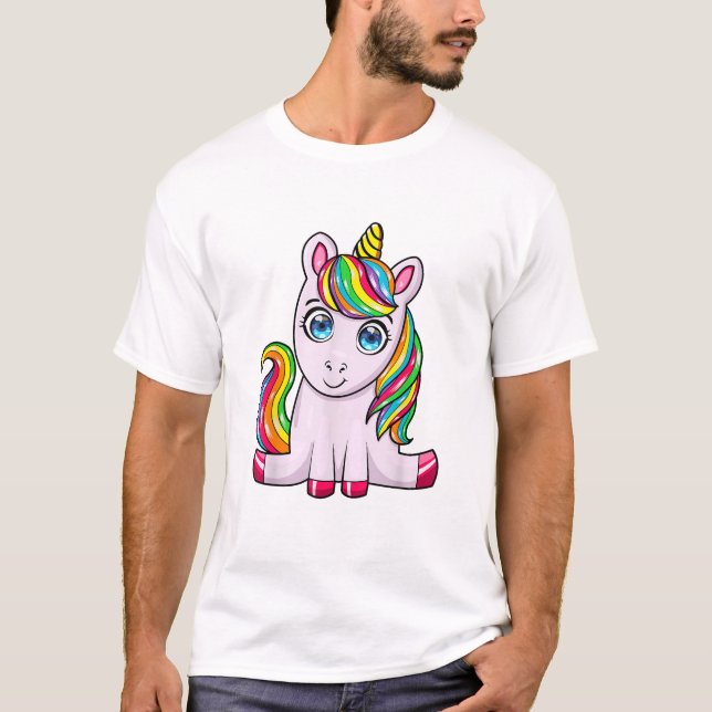 Camiseta de Unicornio del Equipo del Arcoíris de U (Anverso)