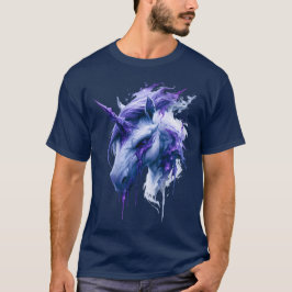 Camiseta de Unicornio Galaxia de Fantasía Oscura