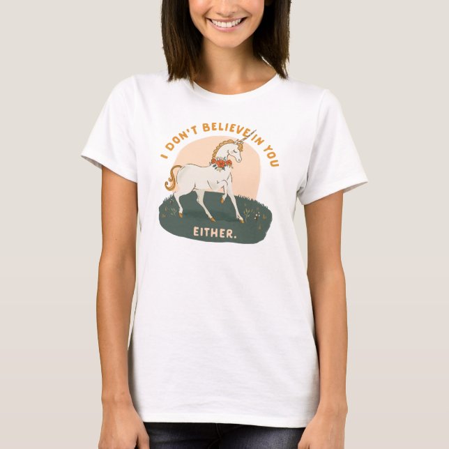 Camiseta De Unicornio Graciosa Para Mujeres. Regal (Anverso)