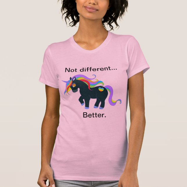Camiseta de unicornio negro (Anverso)