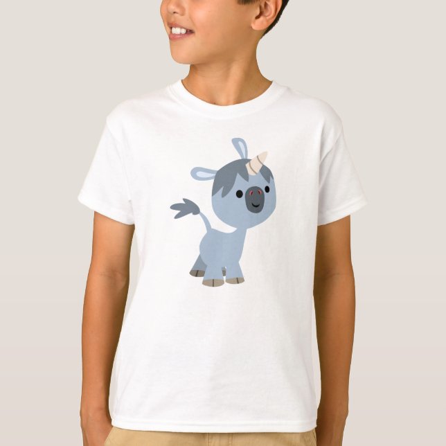Camiseta de unicornio, niña Personalizado feliz (Anverso)