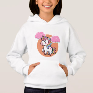 Camiseta de unicornio para niños con nubes