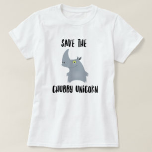 Camiseta de unicornio rinoceronte regordete