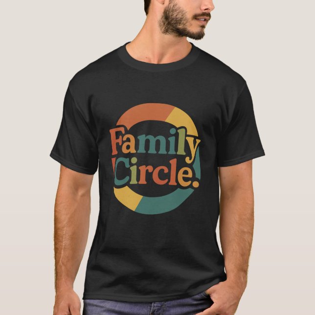 Camiseta de unidad retro multicolor - Círculo fami (Anverso)