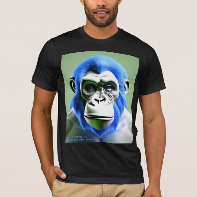 Camiseta de unisex azul de APE LITE (Anverso)