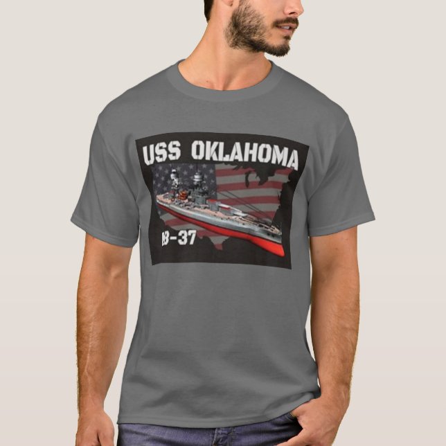 Camiseta de USS Oklahoma (BB-37) (Anverso)