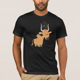 Camiseta de vaca Brahman feliz linda