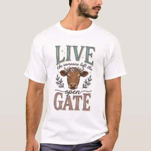 Camiseta de vaca como si alguien dejara la puerta
