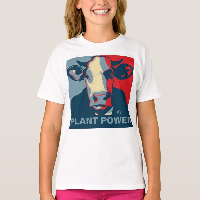 Camiseta de vaca de arte pop azul rojo personaliza (Anverso)