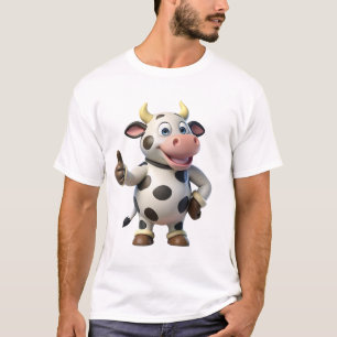 Camiseta de vaca de dibujos animados Camiseta gr