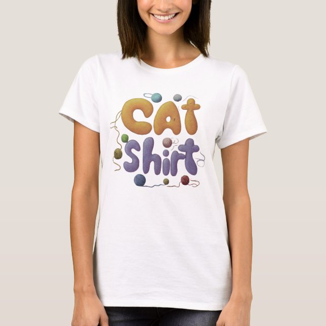 Camiseta de vaca del gato: estilo puramente simple (Anverso)