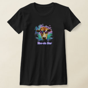 Camiseta de vaca divertida de estrella lunar