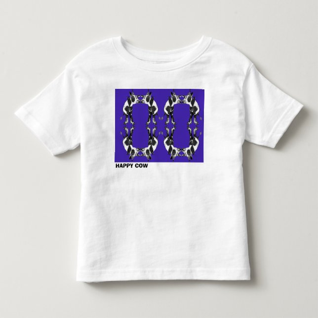 camiseta de vaca feliz para niños pequeños (Anverso)