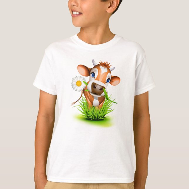 Camiseta de vaca infantil (Anverso)