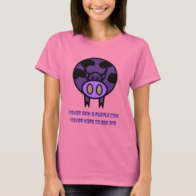 Camiseta de vaca morada (Anverso)
