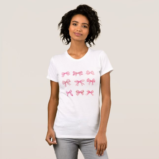 Camiseta de vaca rosa de Coquette para mujeres - B (Anverso completo)