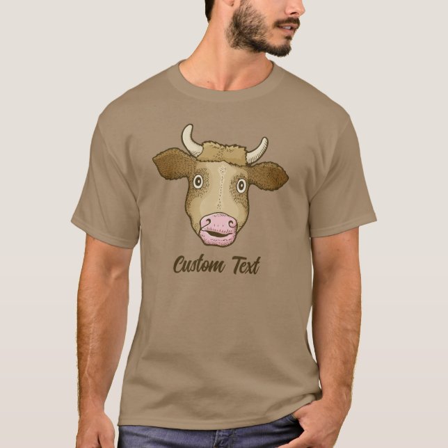 Camiseta de vaca sorprendida (Anverso)