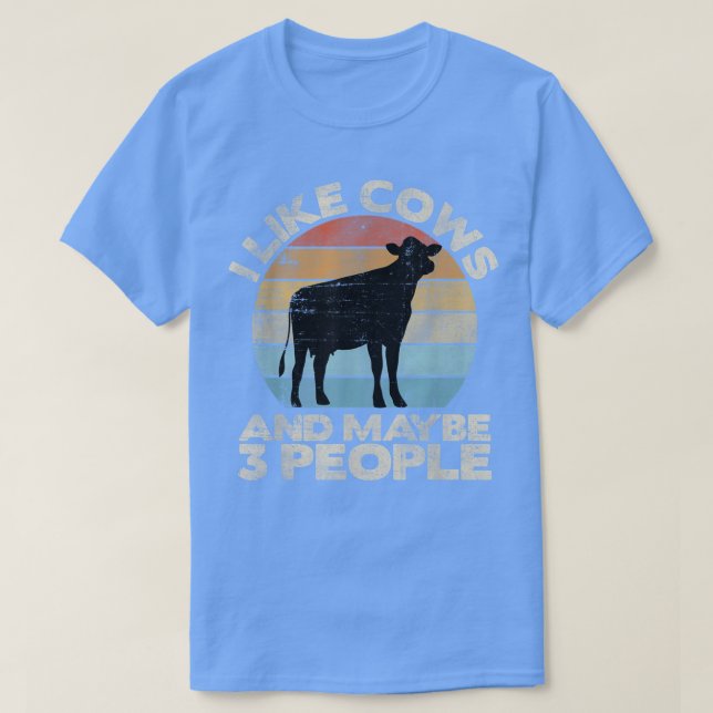 Camiseta de vaca, té de vaca retro, regalo de aman (Diseño del anverso)