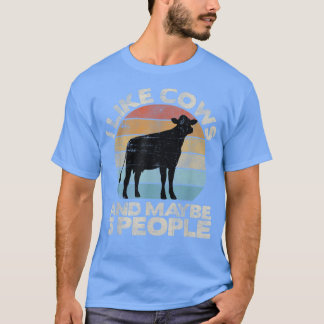 Camiseta de vaca, té de vaca retro, regalo de aman
