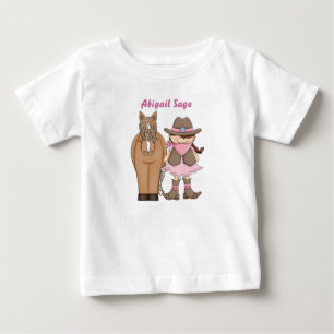 Camiseta de vaca y bebé de caballo personalizada
