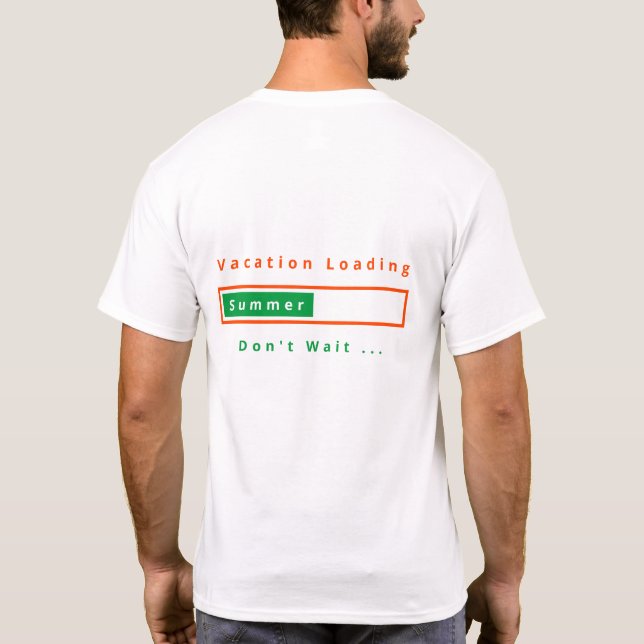 Camiseta de vacaciones de verano con texto (Reverso)