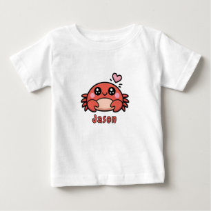 Camiseta de vacaciones de verano de cangrejo bebé
