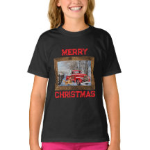 Camiseta de vacaciones Escena de granja de Navidad