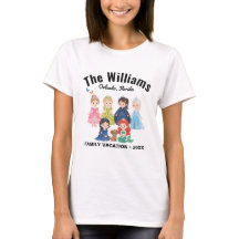 Camiseta de Vacaciones Familiares de Princesa Pers