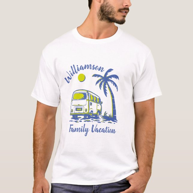 Camiseta de vacaciones familiares personalizadas (Anverso)