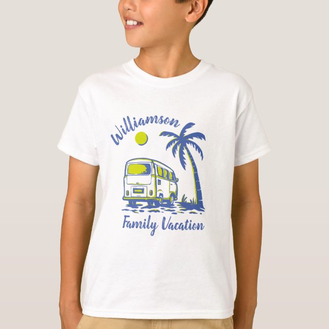 Camiseta de vacaciones familiares personalizadas (Anverso)